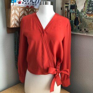Lily Silk Burnt Orange Blouse - Quiet Luxury
